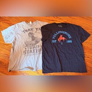 Set of (2) Yellowstone Men's Graphic T-Shirts Size 2XL